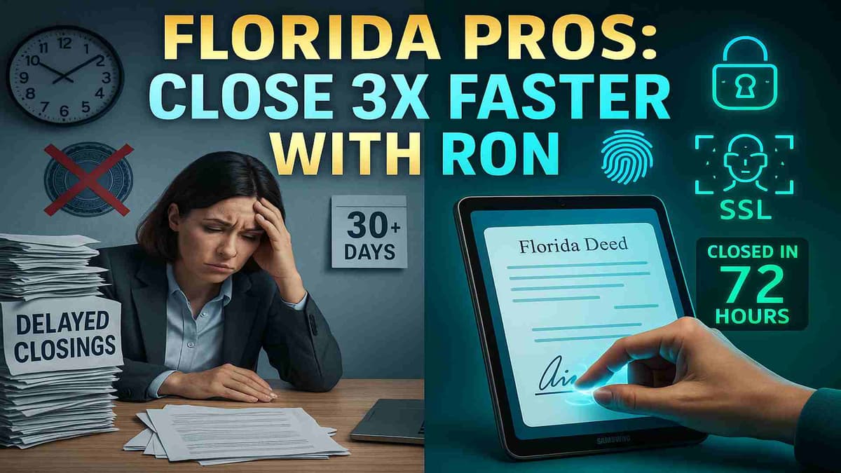 Benefits of Remote Online Notarization (RON) in Florida